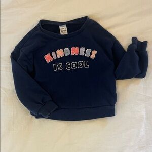 Carter’s Navy Sweatshirt with 'Kindness is Cool' Design